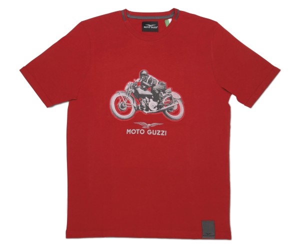 Moto Guzzi Herren T-Shirt Garage Baumwolle rot